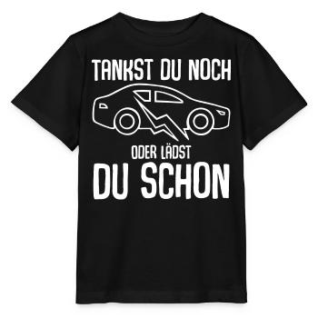 E-Auto Elektroauto - Stanley/Stella Kinder T-Shirt MINI CREATOR  - Schwarz - Vorne - Mikhail (115cm)