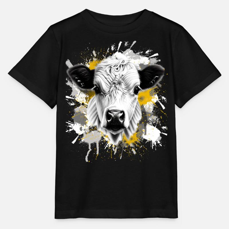 Kuh - Stanley/Stella Kinder T-Shirt MINI CREATOR  - Schwarz