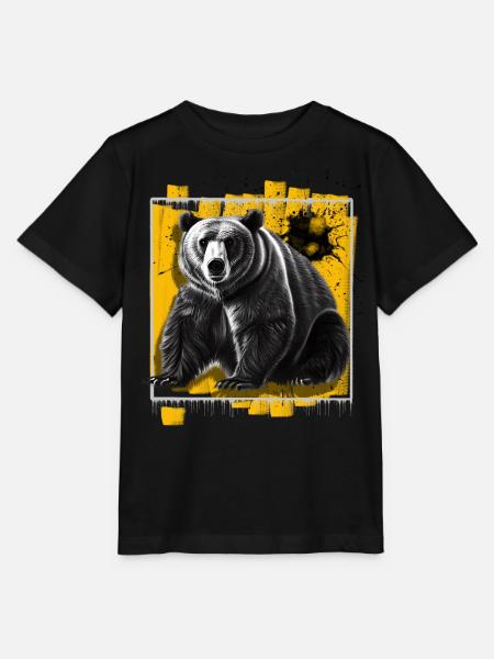 Bär - Stanley/Stella Kinder T-Shirt MINI CREATOR  - Schwarz