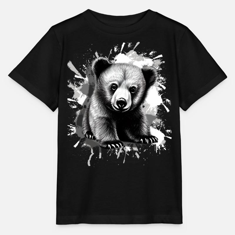 Bär - Stanley/Stella Kinder T-Shirt MINI CREATOR  - Schwarz