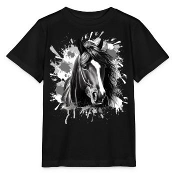 Horse - Stanley/Stella MINI CREATOR Kids’ T-Shirt - black - Front - Mikhail (115cm)