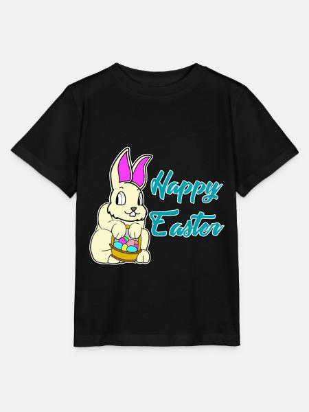Happy Easter - Frohe Ostern - Stanley/Stella Kinder T-Shirt MINI CREATOR  - Schwarz