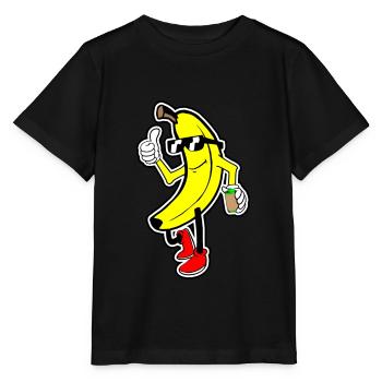 Banane banane - T-shirt bio MINI CREATOR Stanley/Stella Enfant - noir - Devant - Mikhail (115cm)