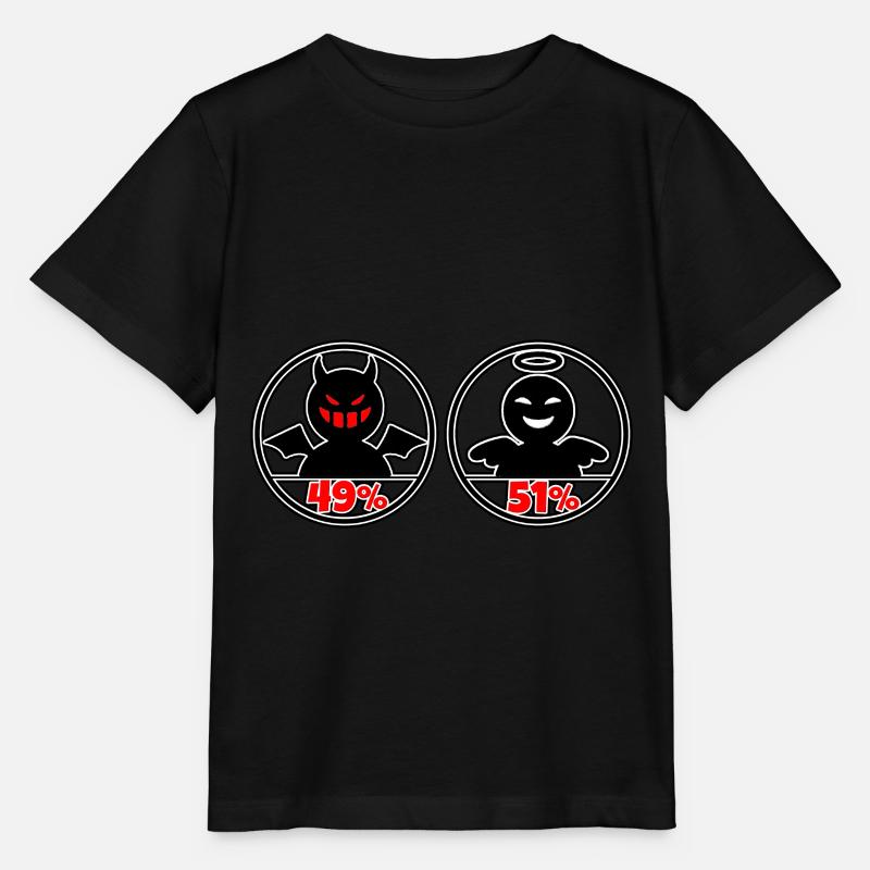 Anges et démons - énonciation drôle - T-shirt bio MINI CREATOR Stanley/Stella Enfant - noir