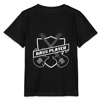 Bass Player - Play some Guitar - Play some Bass - Stanley/Stella Kinder T-Shirt MINI CREATOR  - Schwarz - Vorne - Mikhail (115cm)