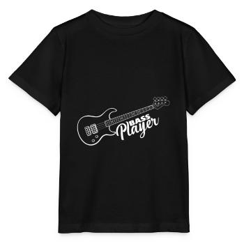 Bass Player - Play some Guitar - Play some Bass - Stanley/Stella Kinder T-Shirt MINI CREATOR  - Schwarz - Vorne - Mikhail (115cm)