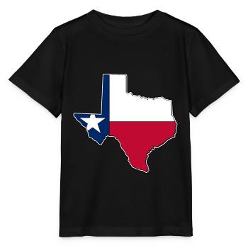Texas Flagge Landkarte - Stanley/Stella Kinder T-Shirt MINI CREATOR  - Schwarz - Vorne - Mikhail (115cm)