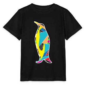 Pingouin géométrique - T-shirt bio MINI CREATOR Stanley/Stella Enfant - noir - Devant - Mikhail (115cm)
