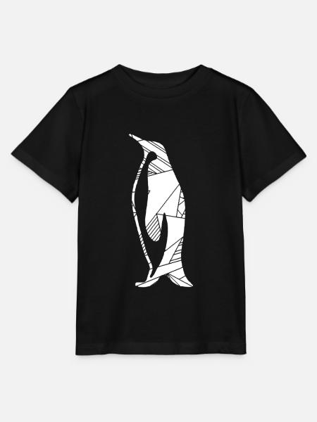 Geometrischer Pinguin - Stanley/Stella Kinder T-Shirt MINI CREATOR  - Schwarz