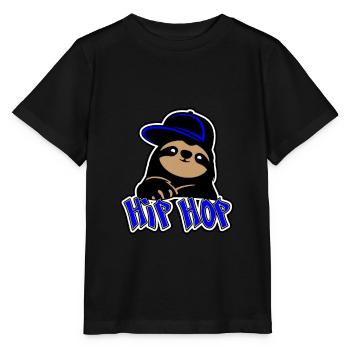 Hip Hop Faultier - Sloth - Stanley/Stella Kinder T-Shirt MINI CREATOR  - Schwarz - Vorne - Mikhail (115cm)