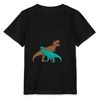 T-REX - Thyrannosaurus Rex - Stanley/Stella Kinder T-Shirt MINI CREATOR  - Schwarz - Vorne - Mikhail (115cm)