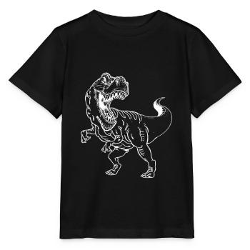 T-REX - Thyrannosaurus Rex Braun - Stanley/Stella Kinder T-Shirt MINI CREATOR  - Schwarz - Vorne - Mikhail (115cm)
