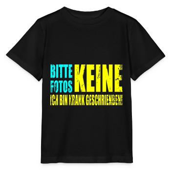 Bitte keine Fotos Ich bin Krank geschrieben - Stanley/Stella Kinder T-Shirt MINI CREATOR  - Schwarz - Vorne - Mikhail (115cm)