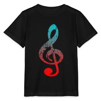 Clé de partition - T-shirt bio MINI CREATOR Stanley/Stella Enfant - noir - Devant - Mikhail (115cm)