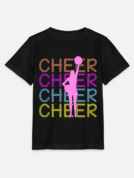 Cheerleading - Cheer Cheer Cheer - Stanley/Stella Kinder T-Shirt MINI CREATOR - Schwarz