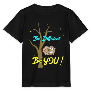 Be Different - Be You - Stanley/Stella MINI CREATOR Kids’ T-Shirt - black - Front - Mikhail (115cm)