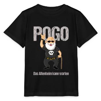 Pogo Rockopa Moshpit Hardrock alter Mann - Stanley/Stella Kinder T-Shirt MINI CREATOR  - Schwarz - Vorne - Mikhail (115cm)