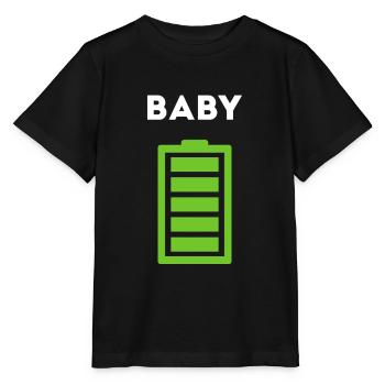 Baby Kind Batterie voll leer Familienshirt - Stanley/Stella Kinder T-Shirt MINI CREATOR  - Schwarz - Vorne - Mikhail (115cm)