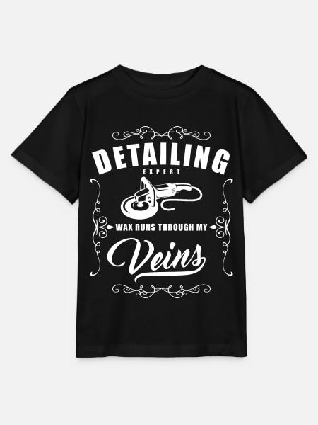 Car Detailing Expert Wax Runs Through my Veins - T-shirt bio MINI CREATOR Stanley/Stella Enfant - noir
