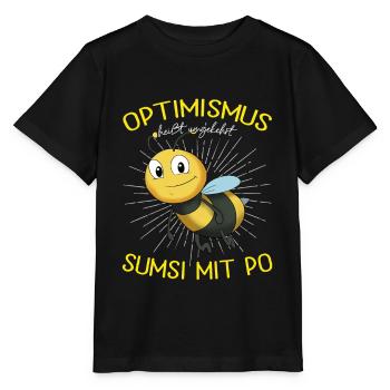 Sumsi With But Optimism Reverse Funny Saying - Stanley/Stella MINI CREATOR Kids’ T-Shirt - black - Front - Mikhail (115cm)