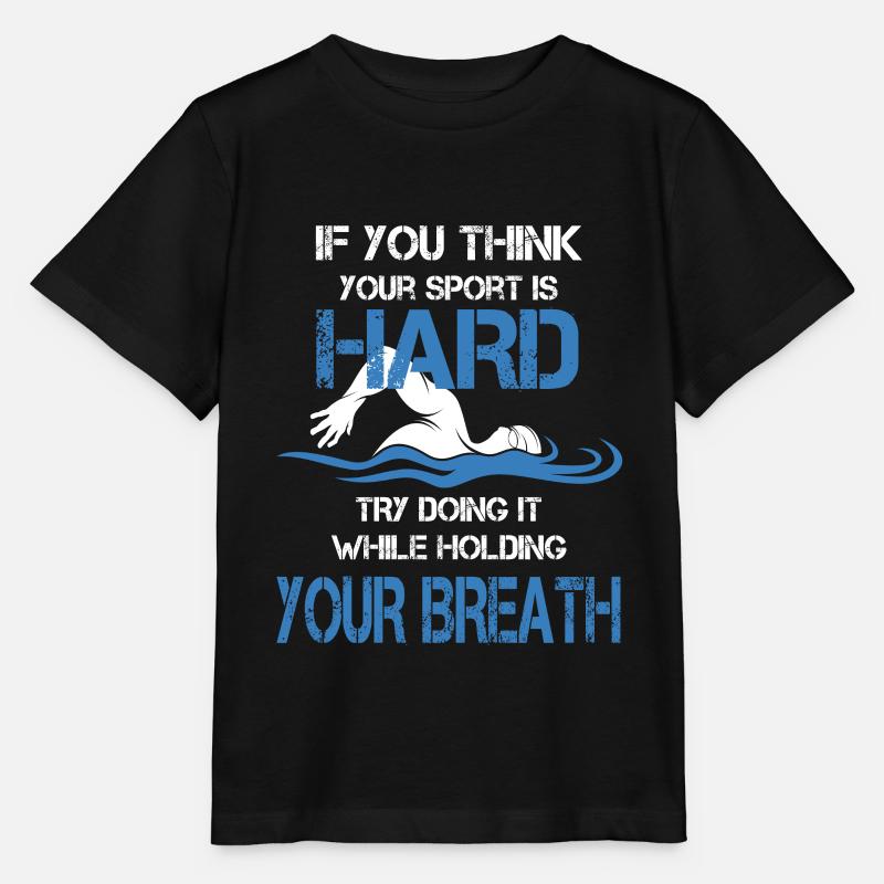 Swimming funny swim Design - T-shirt bio MINI CREATOR Stanley/Stella Enfant - noir