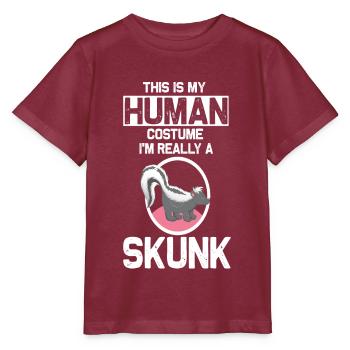 skunk stink mammifère défendre skunk - T-shirt bio MINI CREATOR Stanley/Stella Enfant - bordeaux - Devant - Kain (125cm)