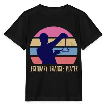Triangle joueur Triangle joueur Triangle son - T-shirt bio MINI CREATOR Stanley/Stella Enfant - noir - Devant - Mikhail (115cm)