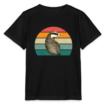 badger cave badger construction honey badger forest badger - Stanley/Stella MINI CREATOR Kids’ T-Shirt - black - Front - Mikhail (115cm)