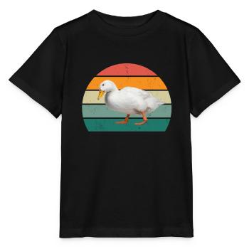 Ducks Swimming Fly Waddle Rubber Duck Duck - Stanley/Stella MINI CREATOR Kids’ T-Shirt - black - Front - Mikhail (115cm)