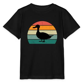 Enten Schwimmen Fliegen Watscheln Gummiente Ente - Stanley/Stella Kinder T-Shirt MINI CREATOR  - Schwarz - Vorne - Mikhail (115cm)
