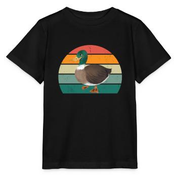 Enten Schwimmen Fliegen Watscheln Gummiente Ente - Stanley/Stella Kinder T-Shirt MINI CREATOR  - Schwarz - Vorne - Mikhail (115cm)
