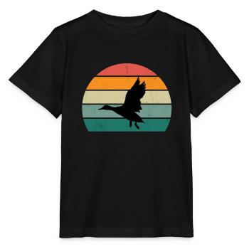Enten Schwimmen Fliegen Watscheln Gummiente Ente - Stanley/Stella Kinder T-Shirt MINI CREATOR  - Schwarz - Vorne - Mikhail (115cm)