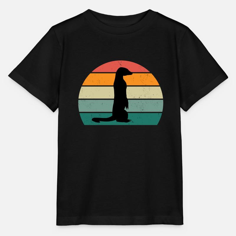 Afrique de jolis suricates creusent des rongeurs suricates - T-shirt bio MINI CREATOR Stanley/Stella Enfant - noir
