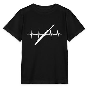 Flûte Flûte Flûte Flûtiste Joueur de Flûte Flûte Flûte - T-shirt bio MINI CREATOR Stanley/Stella Enfant - noir - Devant - Mikhail (115cm)