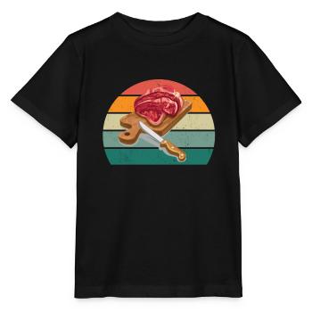 Butcher Fleischer Wurst rind Fleischerei Fleischerei Fleisch - Stanley/Stella MINI CREATOR Kids’ T-Shirt - black - Front - Mikhail (115cm)