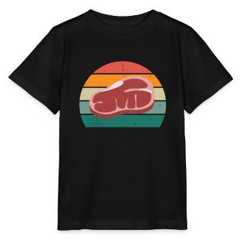 Boucher Fleischer Wurst croûte Fleischerei Fleischerei Fleisch - T-shirt bio MINI CREATOR Stanley/Stella Enfant - noir - Devant - Mikhail (115cm)