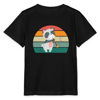 Flûte Flûte Flûte Flûtiste Joueur de Flûte Flûte Flûte - T-shirt bio MINI CREATOR Stanley/Stella Enfant - noir - Devant - Mikhail (115cm)