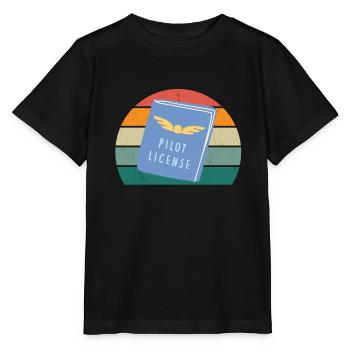 Flugzeuge Flieger Fliegen Pilot Pilotin Flughafen - Stanley/Stella Kinder T-Shirt MINI CREATOR  - Schwarz - Vorne - Mikhail (115cm)