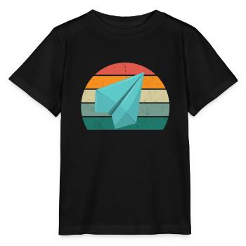Flugzeuge Flieger Fliegen Pilot Pilotin Flughafen - Stanley/Stella Kinder T-Shirt MINI CREATOR  - Schwarz - Vorne - Mikhail (115cm)