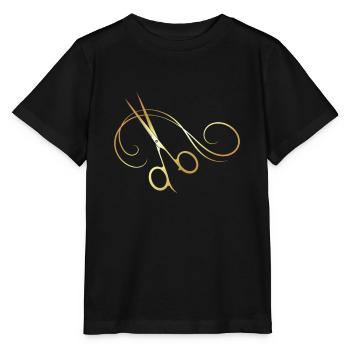 Hair cutting hairdresser Hairdresser Scissors Hair dryer Hair dryer - Stanley/Stella MINI CREATOR Kids’ T-Shirt - black - Front - Mikhail (115cm)