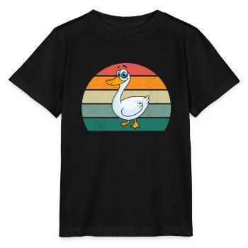 Oies Oiseaux Noël Oie Mouches Oiseaux Oie Oie - T-shirt bio MINI CREATOR Stanley/Stella Enfant - noir - Devant - Mikhail (115cm)