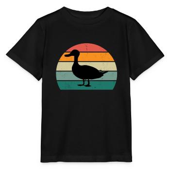 Oies Oiseaux Noël Oie Mouches Oiseaux Oie Oie - T-shirt bio MINI CREATOR Stanley/Stella Enfant - noir - Devant - Mikhail (115cm)