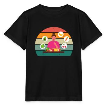 alimentation équilibrée régime céto aliments sains - T-shirt bio MINI CREATOR Stanley/Stella Enfant - noir - Devant - Mikhail (115cm)