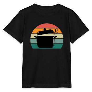 Kocher Koch Köchin Küche Restaurant Bar Bistro - Stanley/Stella Kinder T-Shirt MINI CREATOR  - Schwarz - Vorne - Mikhail (115cm)