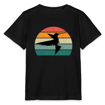 Hummingbirds fast wings flapping hummingbird - Stanley/Stella MINI CREATOR Kids’ T-Shirt - black - Front - Mikhail (115cm)