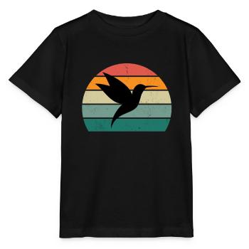 Hummingbirds fast wings flapping wings long schna - Stanley/Stella MINI CREATOR Kids’ T-Shirt - black - Front - Mikhail (115cm)