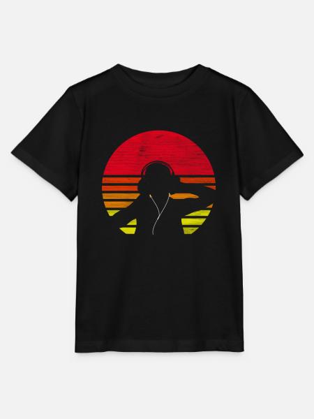 DJ Deejay Djing Retro - Stanley/Stella Kinder T-Shirt MINI CREATOR  - Schwarz