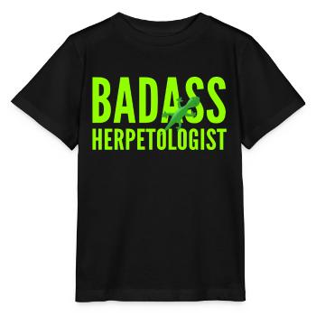 Herpetologie Zoologie Zoologe Geschenk - Stanley/Stella Kinder T-Shirt MINI CREATOR  - Schwarz - Vorne - Mikhail (115cm)