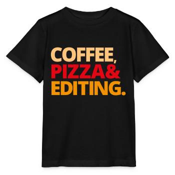 Video Foto Editor Editieren Kaffee Geschenk - Stanley/Stella Kinder T-Shirt MINI CREATOR  - Schwarz - Vorne - Mikhail (115cm)