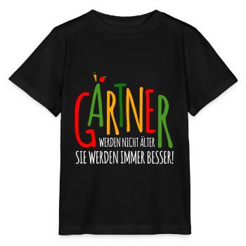 lustiges Gärtner Shirt - Geschenk für Gärtner - Stanley/Stella Kinder T-Shirt MINI CREATOR  - Schwarz - Vorne - Mikhail (115cm)